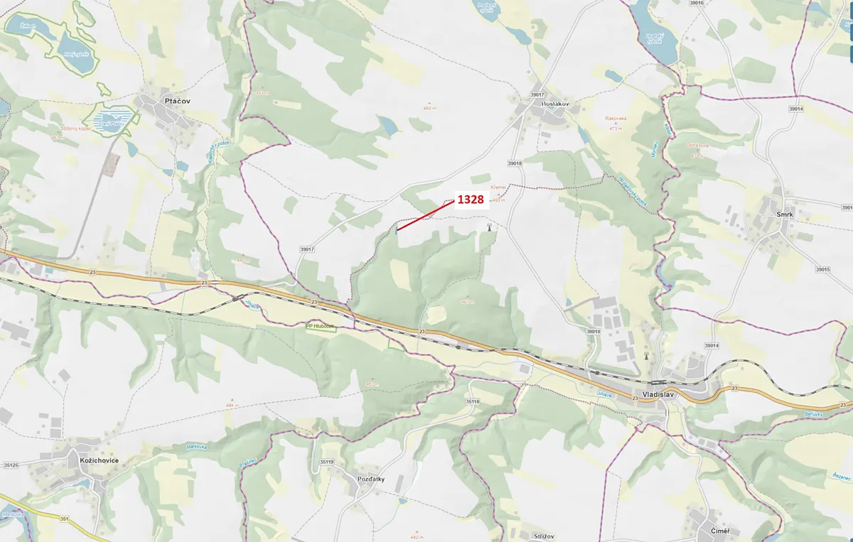Dražba lesa 662 m²